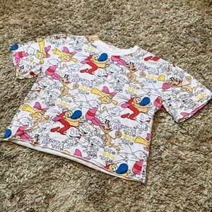 Womens 90s Nickelodeon Cartoon Crop Top